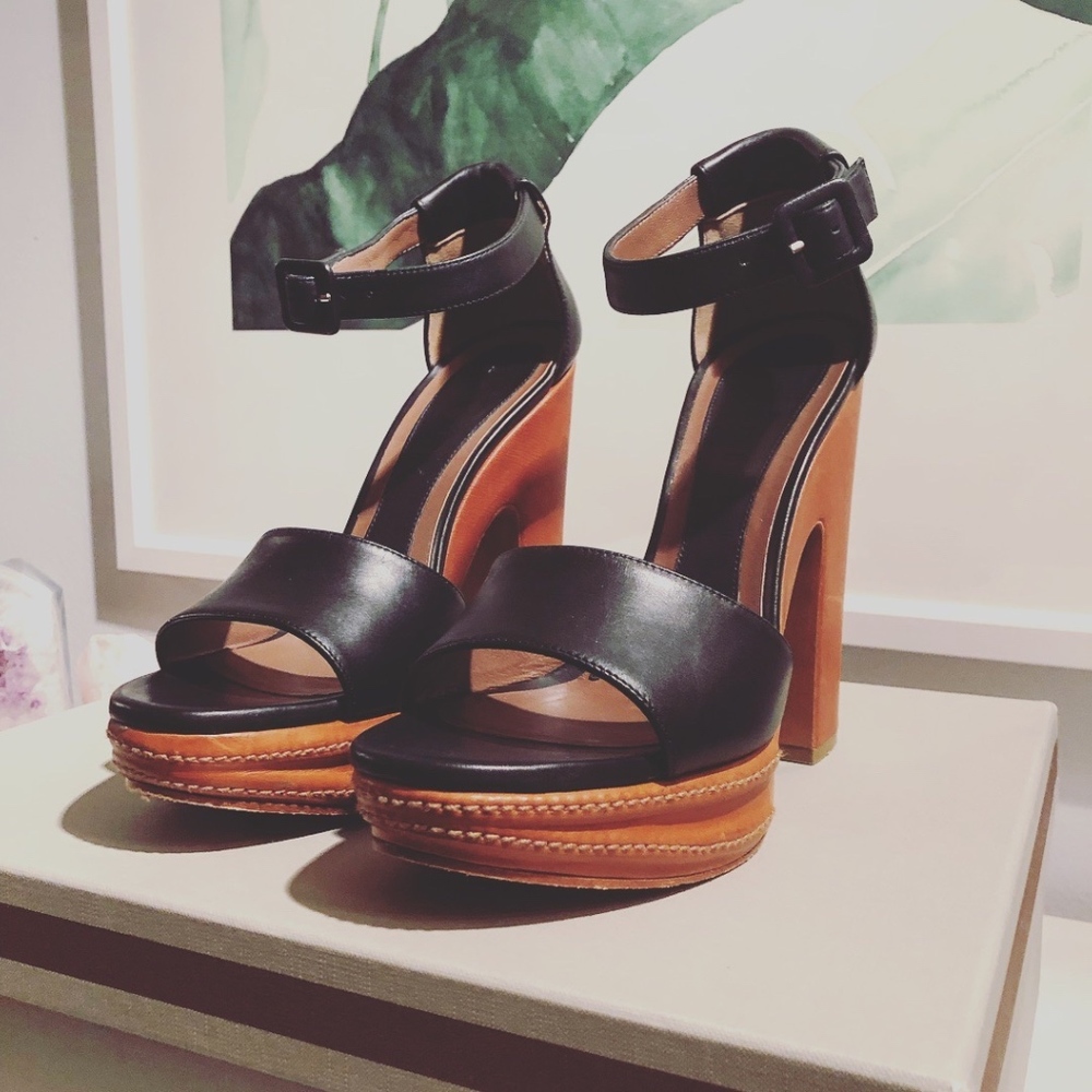 MARNI Boho Disco Leather Platform Ankle Strap Bohemian Sandals heels 9 70s